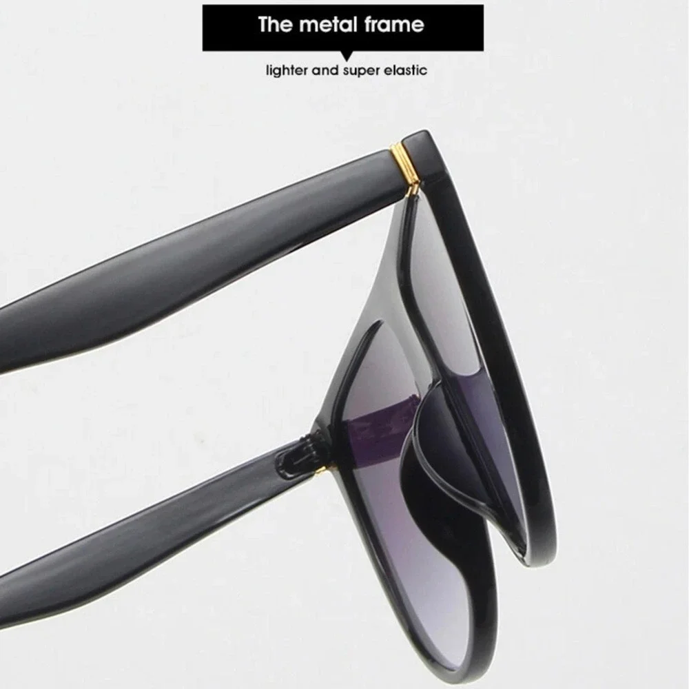 Shield Sunglasses Womens Mens OS Black New Oversized Flat Top Gradient Lenses